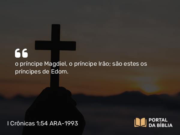 I Crônicas 1:54 ARA-1993 - o príncipe Magdiel, o príncipe Irão; são estes os príncipes de Edom.