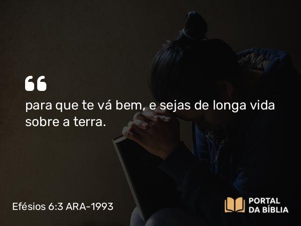 Efésios 6:3 ARA-1993 - para que te vá bem, e sejas de longa vida sobre a terra.