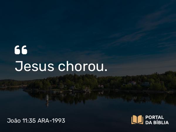 João 11:35 ARA-1993 - Jesus chorou.