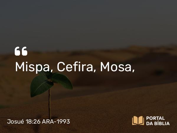 Josué 18:26 ARA-1993 - Mispa, Cefira, Mosa,