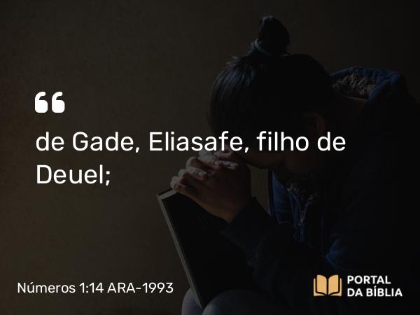 Números 1:14 ARA-1993 - de Gade, Eliasafe, filho de Deuel;