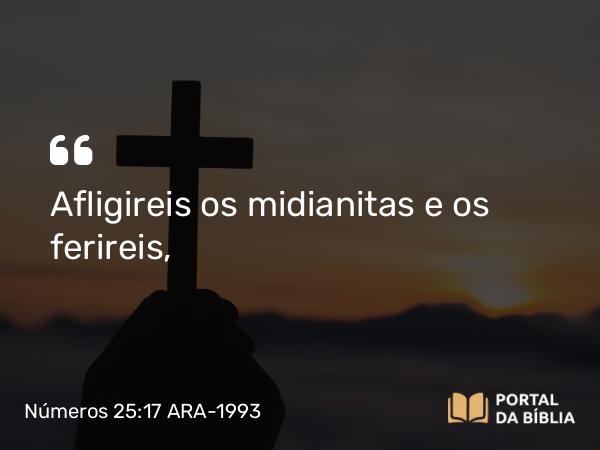 Números 25:17 ARA-1993 - Afligireis os midianitas e os ferireis,