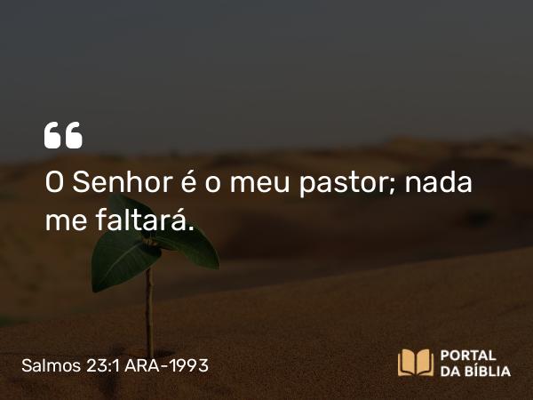 Salmos 23:1-3 ARA-1993 - SenhorO Senhor é o meu pastor; nada me faltará.