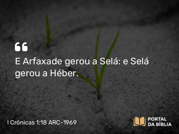 I Crônicas 1:18 ARC-1969 - E Arfaxade gerou a Selá: e Selá gerou a Héber.