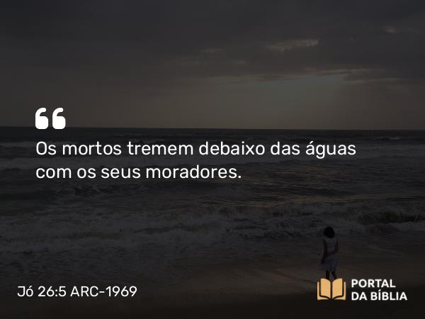 Jó 26:5 ARC-1969 - Os mortos tremem debaixo das águas com os seus moradores.