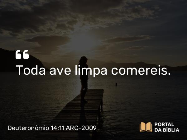 Deuteronômio 14:11 ARC-2009 - Toda ave limpa comereis.