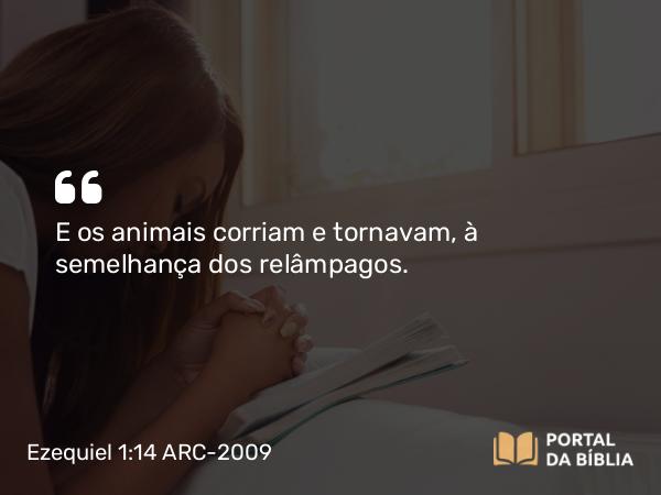 Ezequiel 1:14 ARC-2009 - E os animais corriam e tornavam, à semelhança dos relâmpagos.