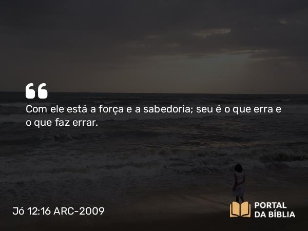 Jó 12:16 ARC-2009 - Com ele está a força e a sabedoria; seu é o que erra e o que faz errar.