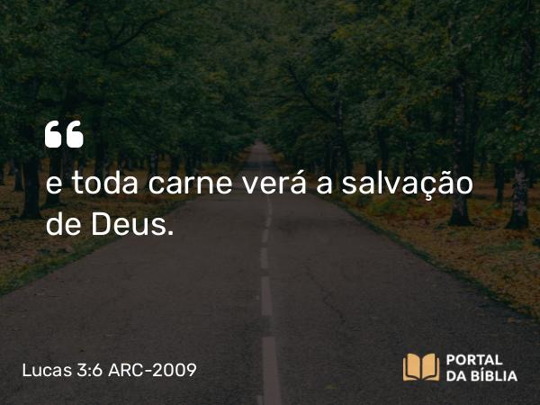 Lucas 3:6 ARC-2009 - e toda carne verá a salvação de Deus.