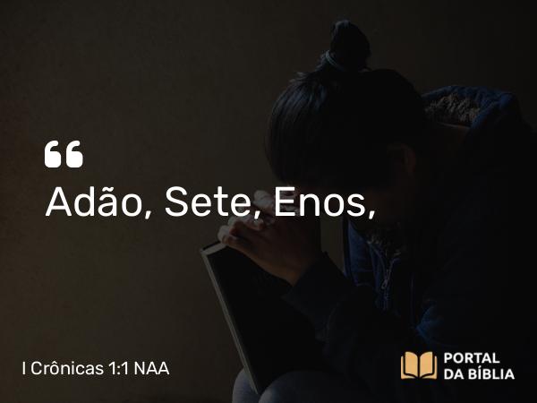 I Crônicas 1:1-4 NAA - Adão, Sete, Enos,