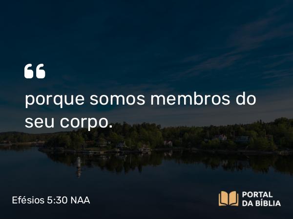 Efésios 5:30 NAA - porque somos membros do seu corpo.