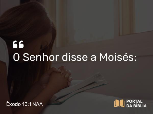 Êxodo 13:1 NAA - O Senhor disse a Moisés: