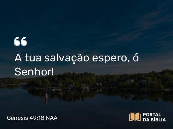 Gênesis 49:18 NAA - A tua salvação espero, ó Senhor!