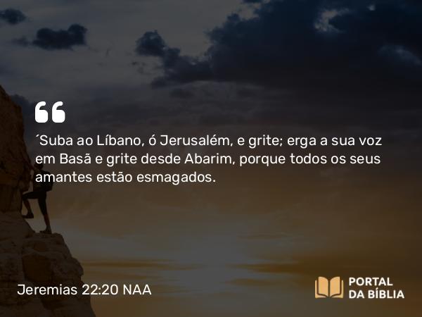 Jeremias 22:20 NAA - 