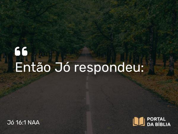 Jó 16:1 NAA - Então Jó respondeu: