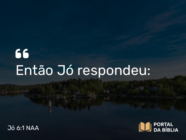 Jó 6:1 NAA - Então Jó respondeu: