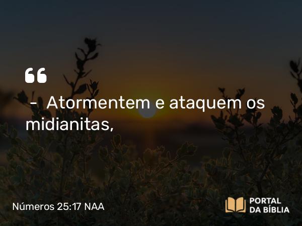 Números 25:17 NAA - — Atormentem e ataquem os midianitas,