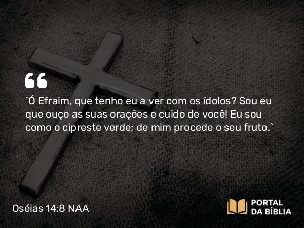 Oséias 14:8 NAA - 