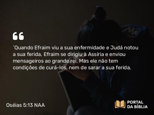 Oséias 5:13 NAA - 