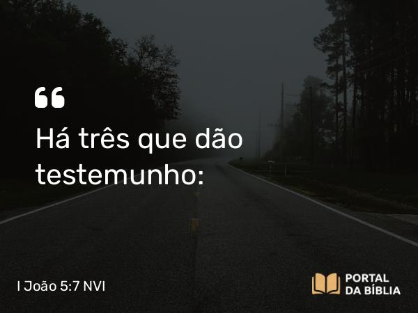 I João 5:7 NVI - Há três que dão testemunho: