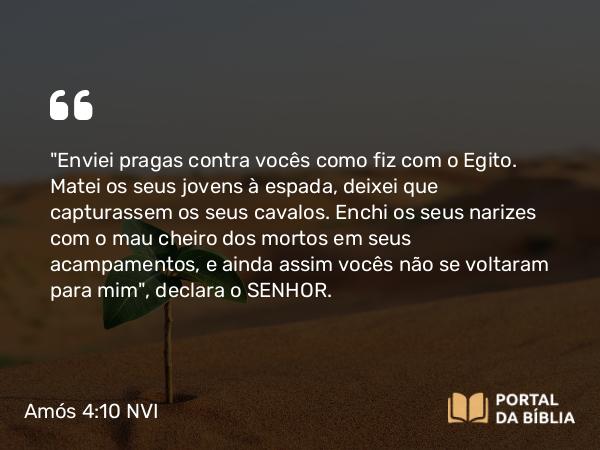 Amós 4:10-11 NVI - 