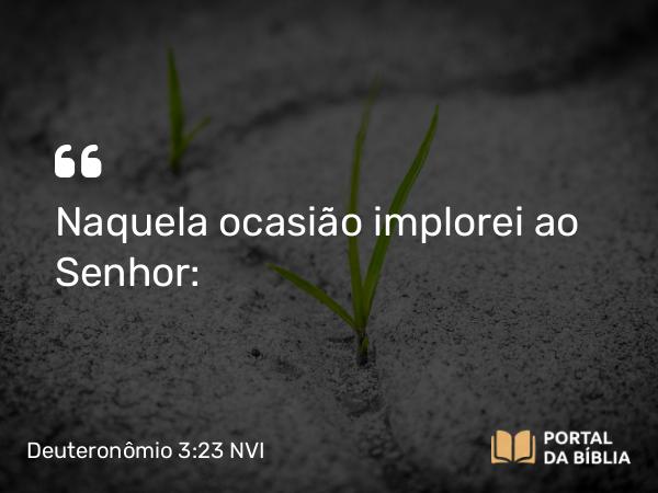 Deuteronômio 3:23-28 NVI - Naquela ocasião implorei ao Senhor: