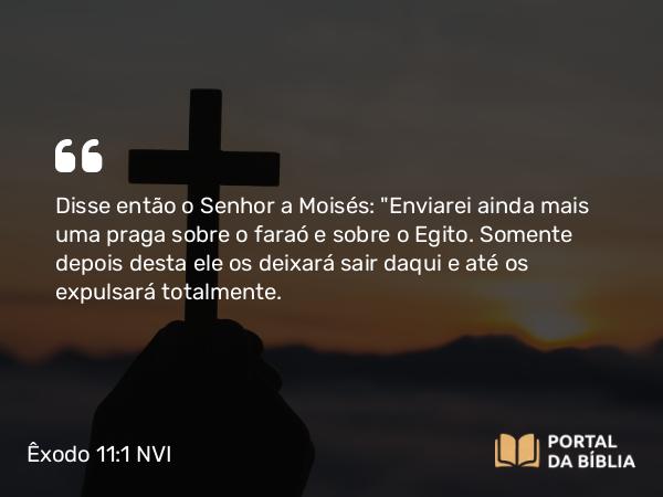 Êxodo 11:1 NVI - Disse então o Senhor a Moisés: 