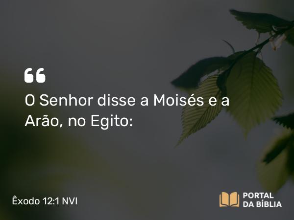 Êxodo 12:1-20 NVI - O Senhor disse a Moisés e a Arão, no Egito: