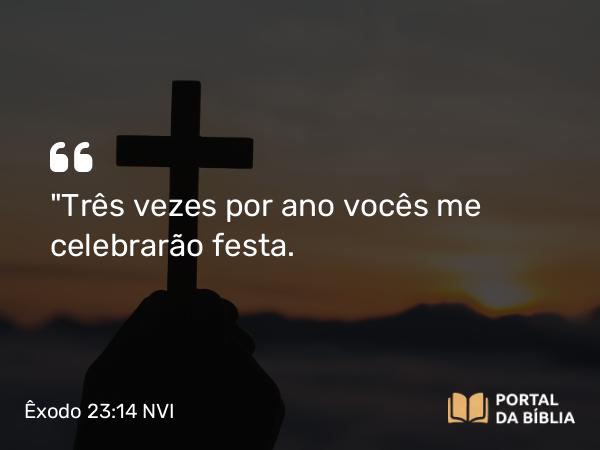 Êxodo 23:14-19 NVI - 