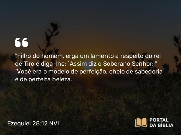 Ezequiel 28:12 NVI - 