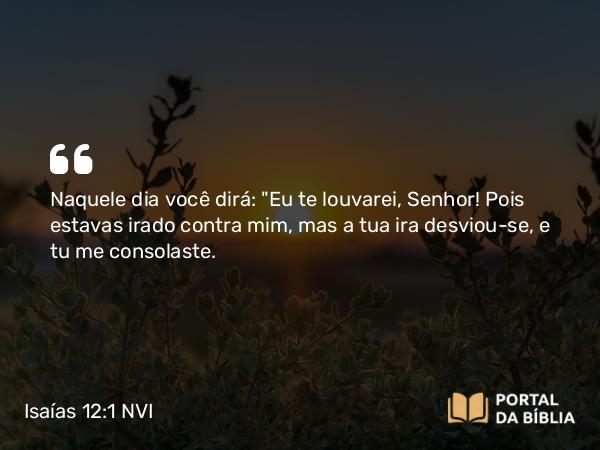 Isaías 12:1 NVI - Naquele dia você dirá: 