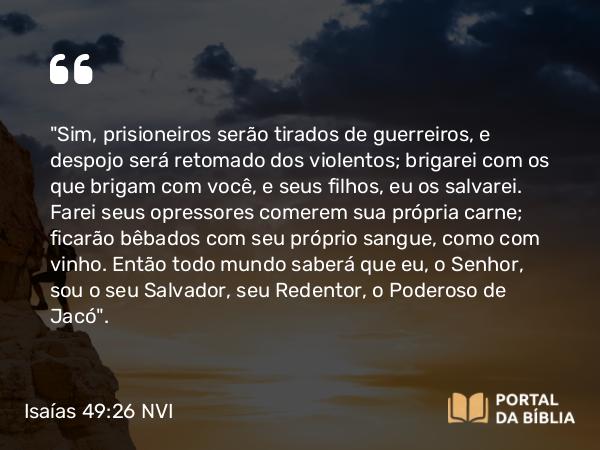 Isaías 49:26 NVI - 