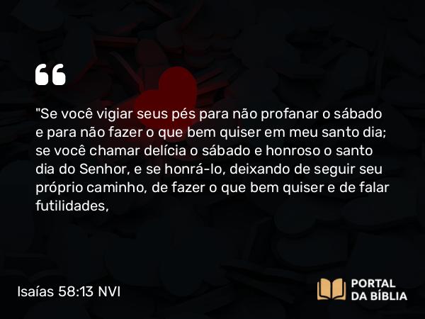 Isaías 58:13-14 NVI - 