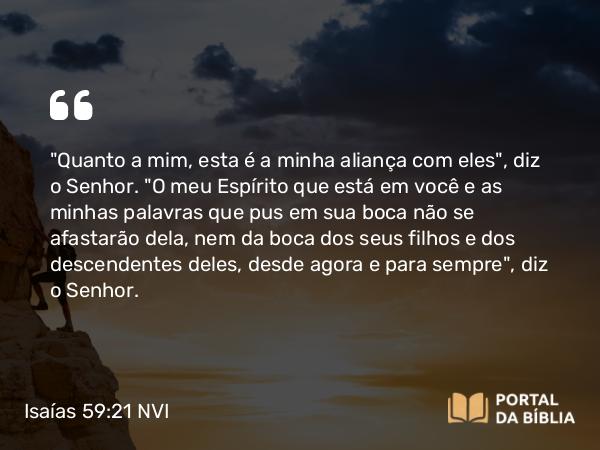 Isaías 59:21 NVI - 