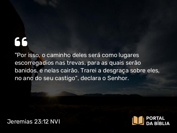 Jeremias 23:12 NVI - 