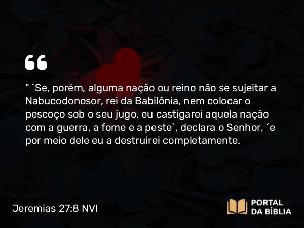 Jeremias 27:8 NVI - 