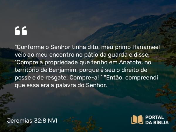 Jeremias 32:8 NVI - 