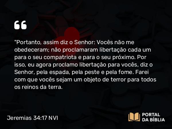 Jeremias 34:17 NVI - 