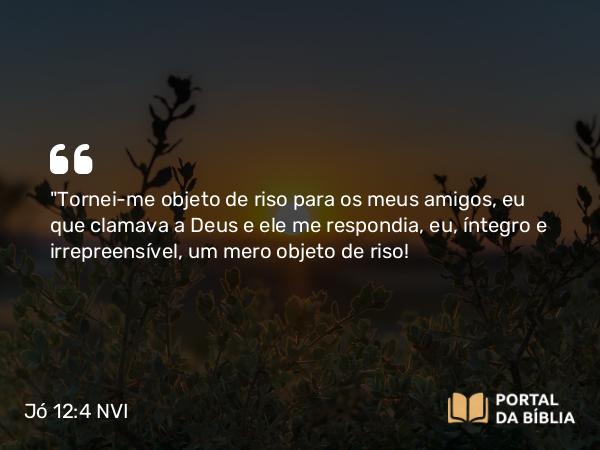 Jó 12:4 NVI - 