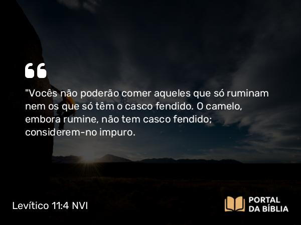 Levítico 11:4 NVI - 