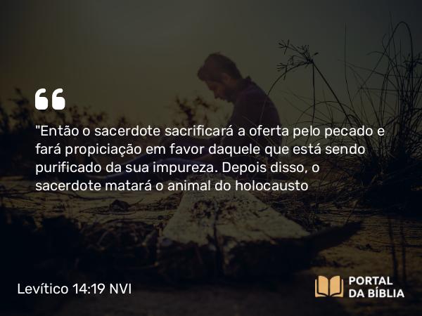 Levítico 14:19-25 NVI - 