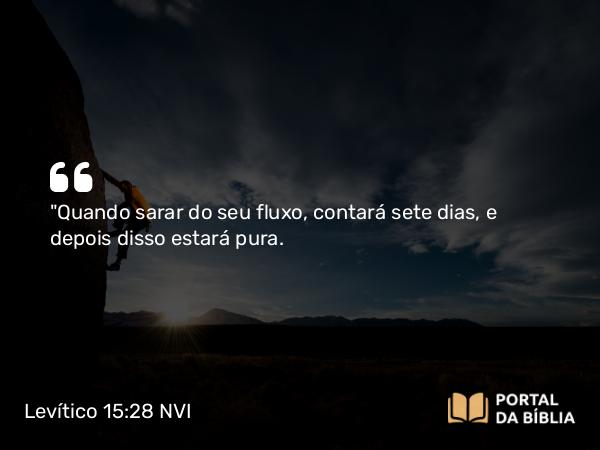 Levítico 15:28 NVI - 