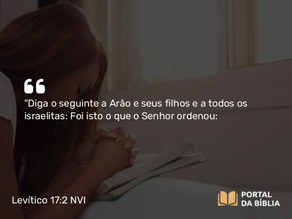 Levítico 17:2 NVI - 