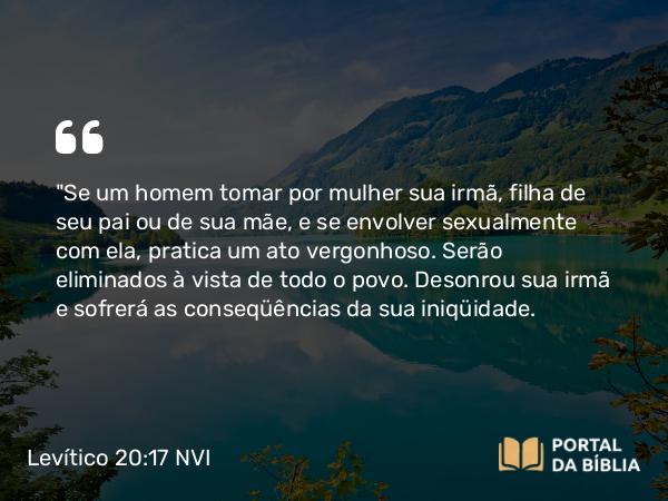 Levítico 20:17 NVI - 