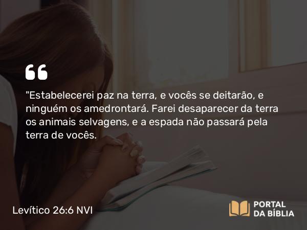 Levítico 26:6 NVI - 