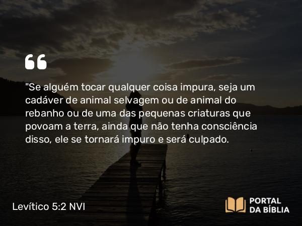 Levítico 5:2 NVI - 