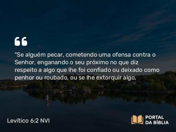 Levítico 6:2-3 NVI - 