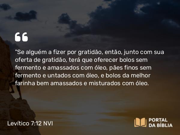 Levítico 7:12-13 NVI - 