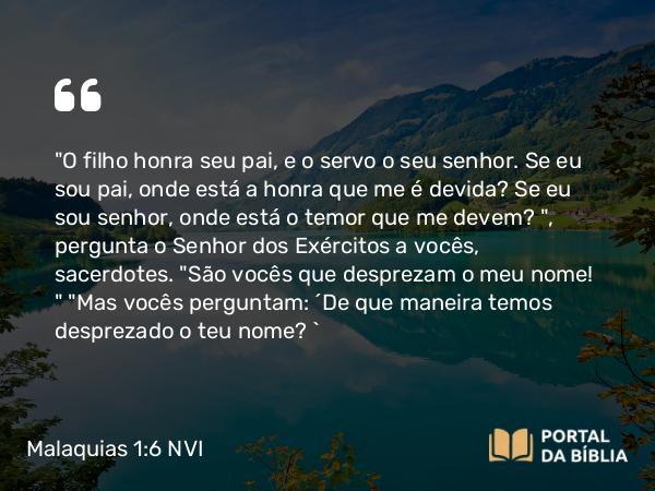 Malaquias 1:6 NVI - 