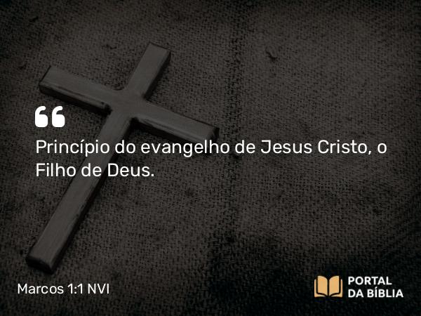 Marcos 1:1-8 NVI - Princípio do evangelho de Jesus Cristo, o Filho de Deus.